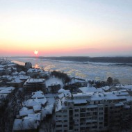 Ruse Bulgaria,Icy river